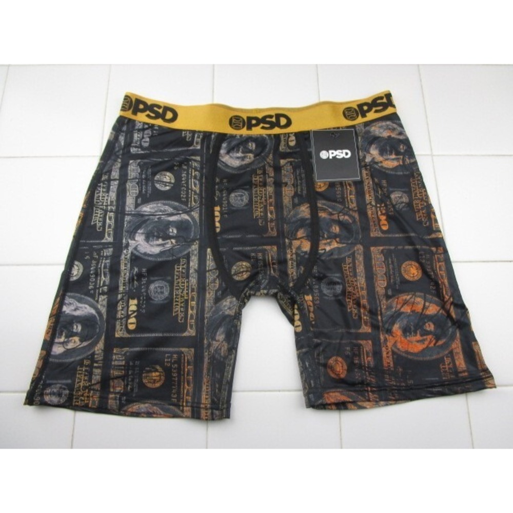 PSD Money Gang Black Gold Men's Size XL Underwear Boxer Briefs